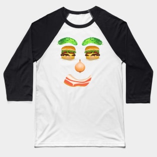 Burger Face Baseball T-Shirt